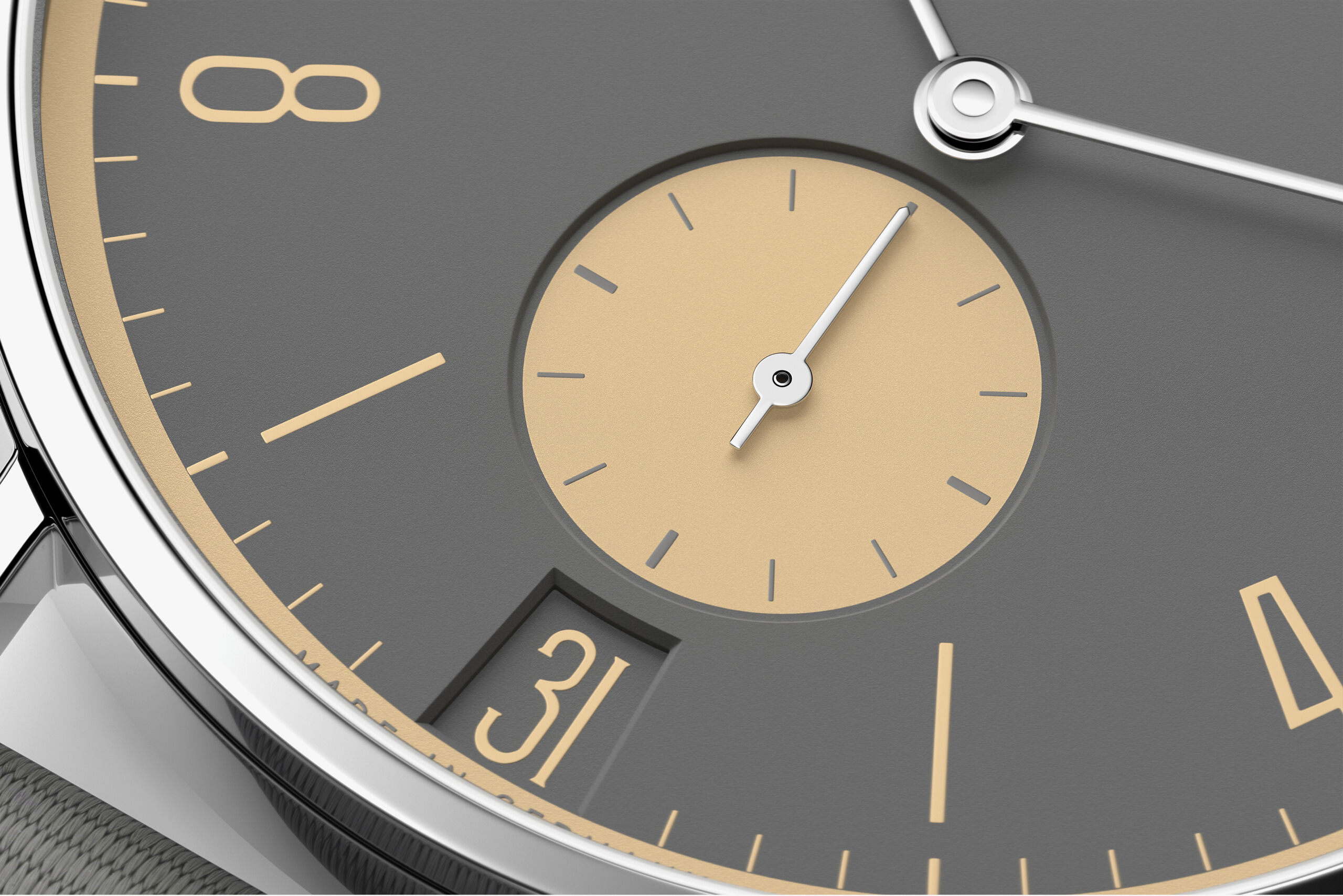 Tangente 38 date Haifischgrau — NOMOS Glashütte