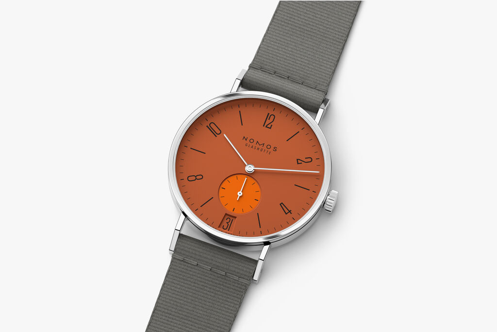 Tangente 38 date Poporange NOMOS Glashutte