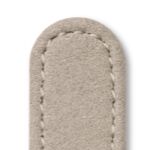Veganes Velours rembordiert beige, 17 mm
