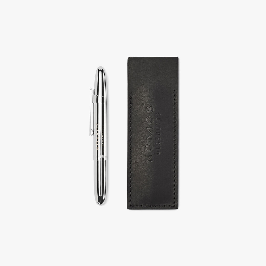 Chrome ballpoint pen with clip
