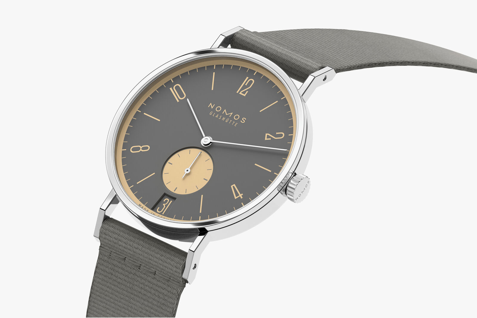 Tangente 38 date Haifischgrau — NOMOS Glashütte