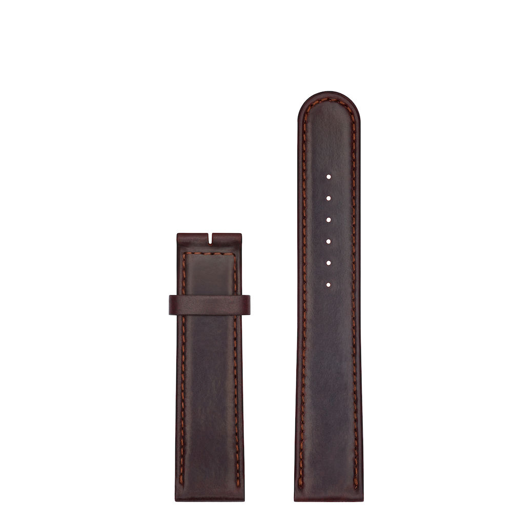 Horween Genuine Shell Cordovan «rembordé» en marrón, 20 mm