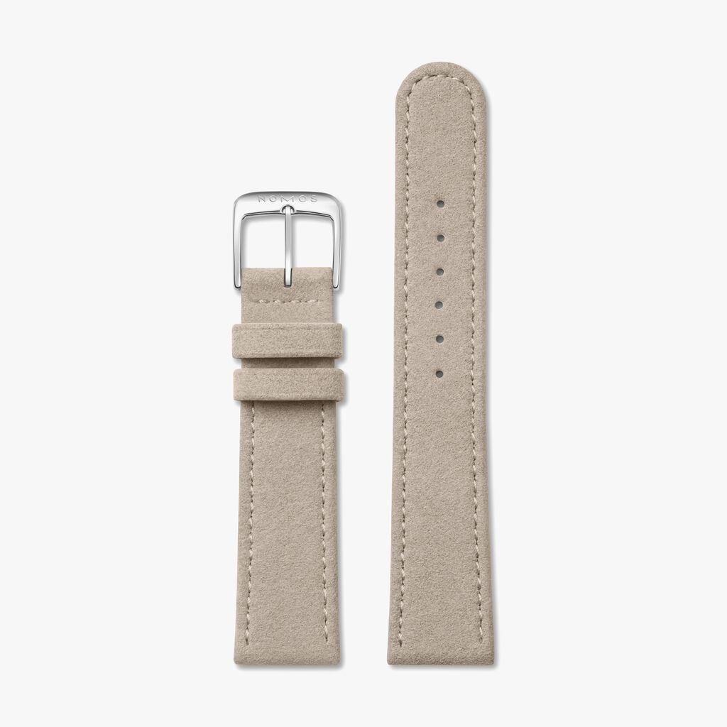 Pelle scamosciata vegan, ribordato, beige, 17 mm